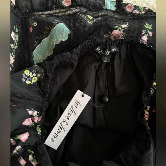 For Love & Lemons Mini Ruffle Lace Floral Dress - Picture 4 of 4